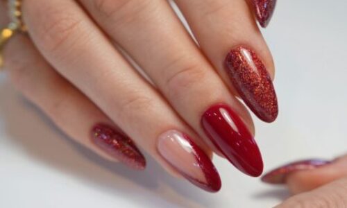 Get festive ready with sparkling cherry-red nails at Stay Flawless Beauty Lounge